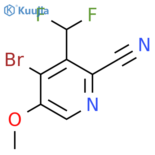 4-Bromo-2-cyano-3-(difluoromethyl)-5-methoxypyridine structure