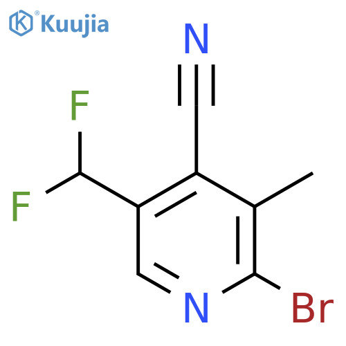 2-Bromo-4-cyano-5-(difluoromethyl)-3-methylpyridine structure