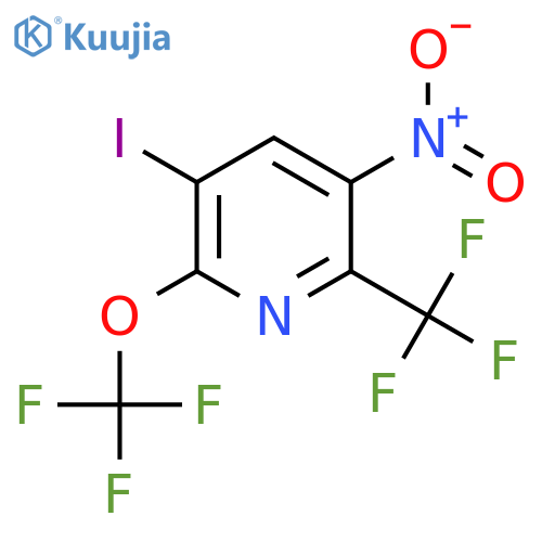 3-Iodo-5-nitro-2-(trifluoromethoxy)-6-(trifluoromethyl)pyridine structure