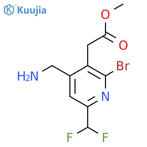 Methyl 4-(aminomethyl)-2-bromo-6-(difluoromethyl)pyridine-3-acetate structure