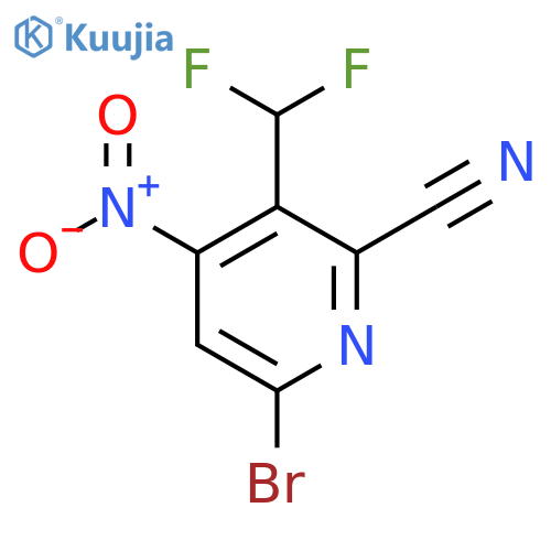 6-Bromo-2-cyano-3-(difluoromethyl)-4-nitropyridine structure