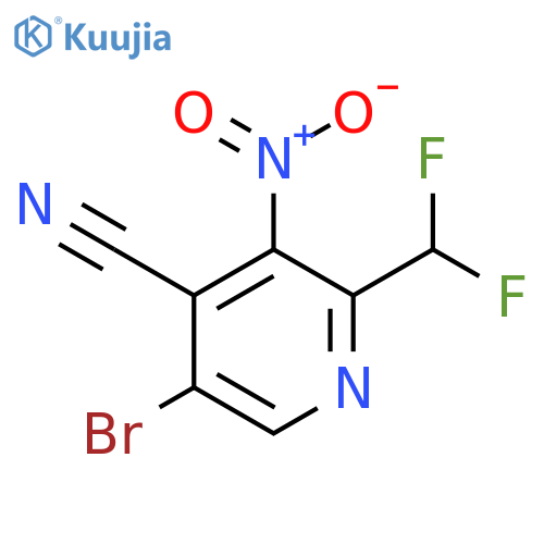 5-Bromo-4-cyano-2-(difluoromethyl)-3-nitropyridine structure