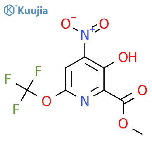 Methyl 3-hydroxy-4-nitro-6-(trifluoromethoxy)pyridine-2-carboxylate structure