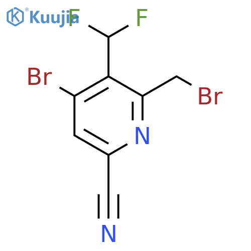 4-Bromo-2-(bromomethyl)-6-cyano-3-(difluoromethyl)pyridine structure