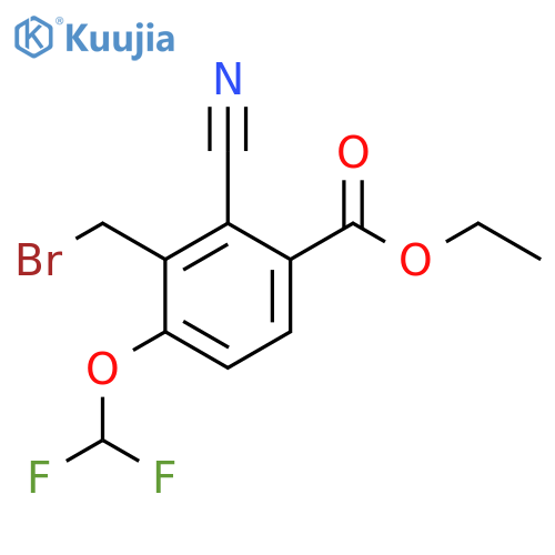 Ethyl 3-bromomethyl-2-cyano-4-(difluoromethoxy)benzoate structure