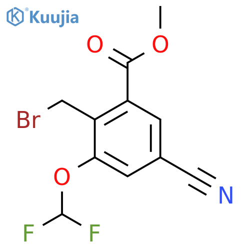 Methyl 2-bromomethyl-5-cyano-3-(difluoromethoxy)benzoate structure