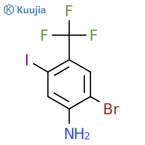 2-Bromo-5-iodo-4-(trifluoromethyl)aniline structure