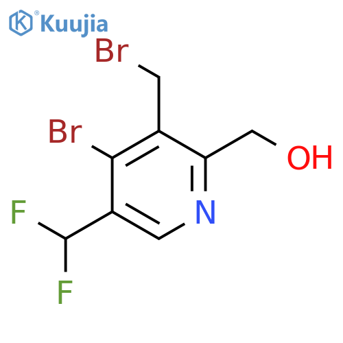 4-Bromo-3-(bromomethyl)-5-(difluoromethyl)pyridine-2-methanol structure