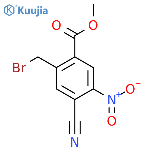 Methyl 2-bromomethyl-4-cyano-5-nitrobenzoate structure