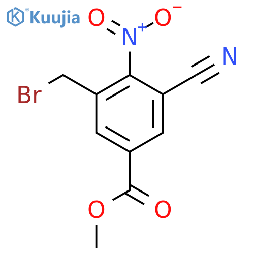 Methyl 3-bromomethyl-5-cyano-4-nitrobenzoate structure