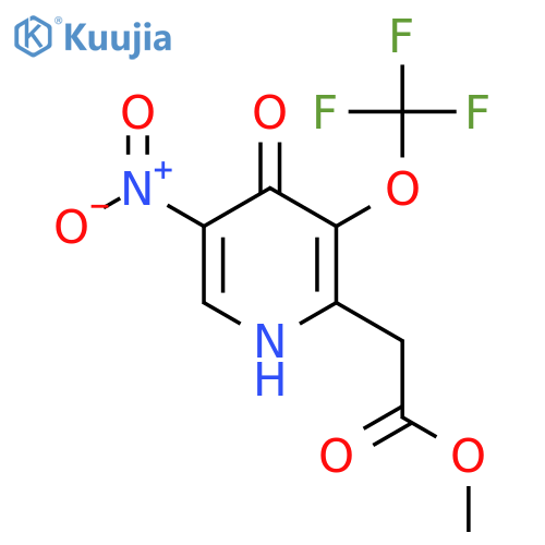 Methyl 4-hydroxy-5-nitro-3-(trifluoromethoxy)pyridine-2-acetate structure