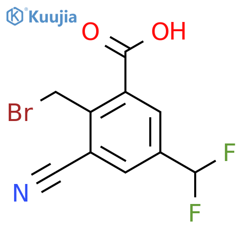 2-Bromomethyl-3-cyano-5-(difluoromethyl)benzoic acid structure