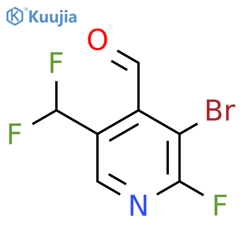 3-Bromo-5-(difluoromethyl)-2-fluoropyridine-4-carboxaldehyde structure