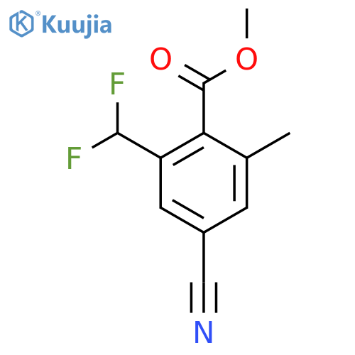 Methyl 4-cyano-2-difluoromethyl-6-methylbenzoate structure