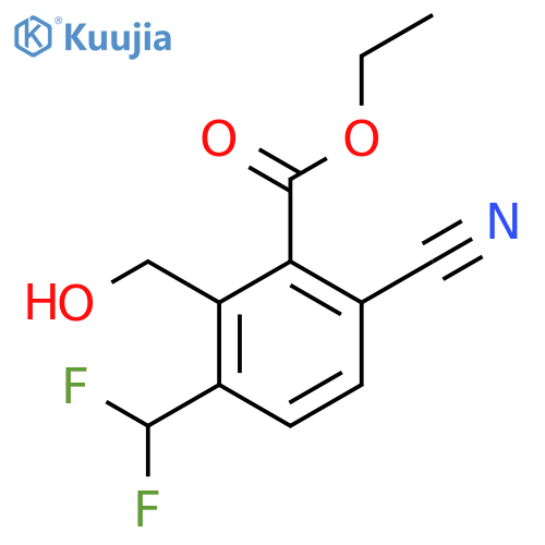 Ethyl 6-cyano-3-difluoromethyl-2-(hydroxymethyl)benzoate structure
