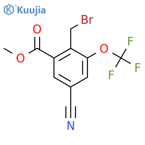 Methyl 2-bromomethyl-5-cyano-3-(trifluoromethoxy)benzoate structure