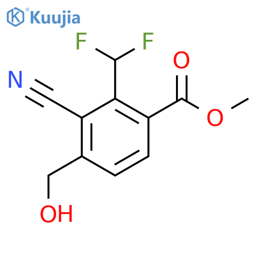 Methyl 3-cyano-2-difluoromethyl-4-(hydroxymethyl)benzoate structure