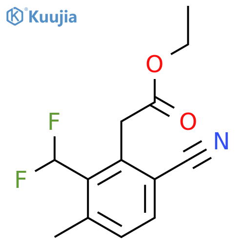 Ethyl 6-cyano-2-difluoromethyl-3-methylphenylacetate structure