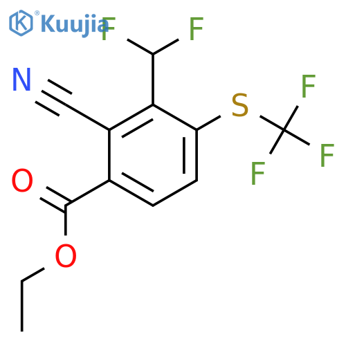 Ethyl 2-cyano-3-difluoromethyl-4-(trifluoromethylthio)benzoate structure
