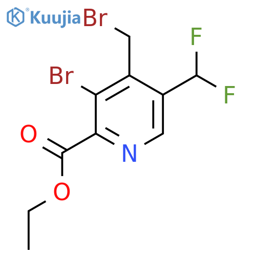Ethyl 3-bromo-4-(bromomethyl)-5-(difluoromethyl)pyridine-2-carboxylate structure