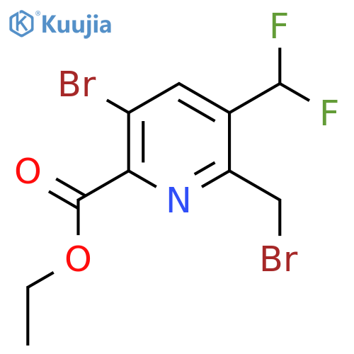 Ethyl 5-bromo-2-(bromomethyl)-3-(difluoromethyl)pyridine-6-carboxylate structure
