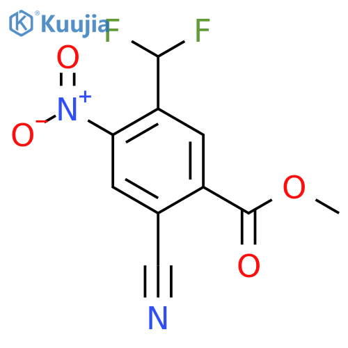 Methyl 2-cyano-5-difluoromethyl-4-nitrobenzoate structure