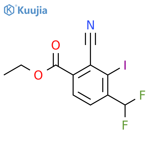 Ethyl 2-cyano-4-difluoromethyl-3-iodobenzoate structure