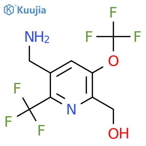 3-(Aminomethyl)-5-(trifluoromethoxy)-2-(trifluoromethyl)pyridine-6-methanol structure