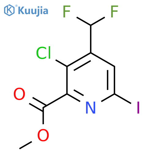 Methyl 3-chloro-4-(difluoromethyl)-6-iodopyridine-2-carboxylate structure