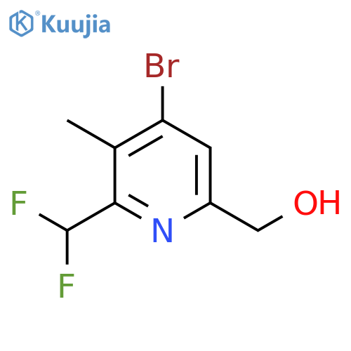 4-Bromo-2-(difluoromethyl)-3-methylpyridine-6-methanol structure