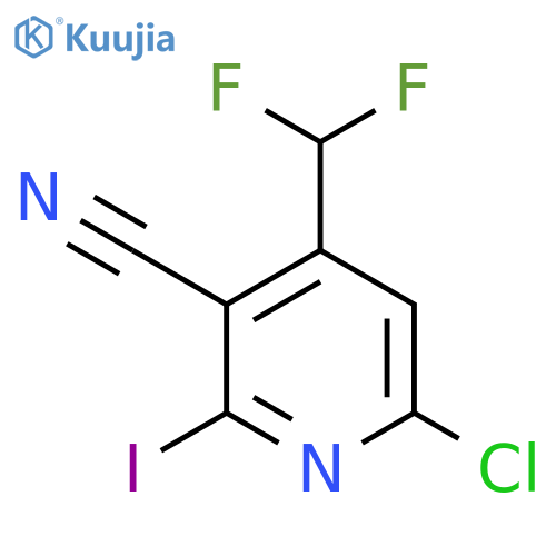 6-Chloro-3-cyano-4-(difluoromethyl)-2-iodopyridine structure