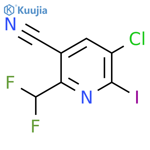 3-Chloro-5-cyano-6-(difluoromethyl)-2-iodopyridine structure