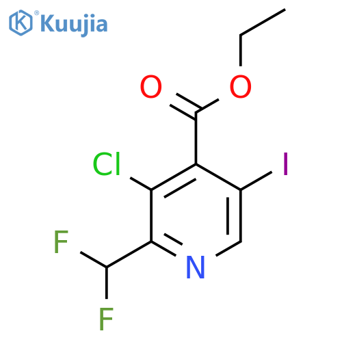 Ethyl 3-chloro-2-(difluoromethyl)-5-iodopyridine-4-carboxylate structure