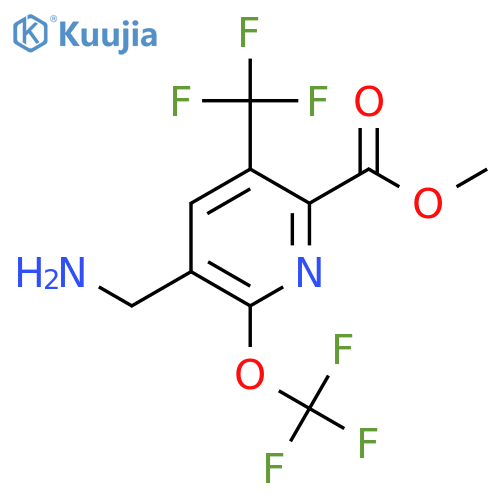Methyl 3-(aminomethyl)-2-(trifluoromethoxy)-5-(trifluoromethyl)pyridine-6-carboxylate structure
