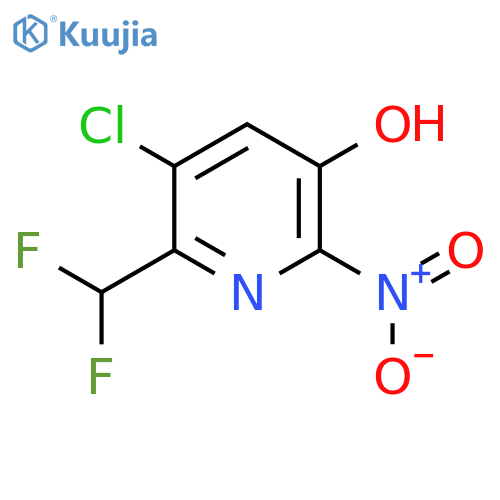 3-Chloro-2-(difluoromethyl)-5-hydroxy-6-nitropyridine structure