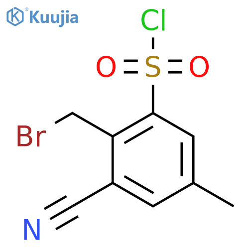 2-Bromomethyl-3-cyano-5-methylbenzenesulfonyl chloride structure