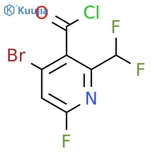 4-Bromo-2-(difluoromethyl)-6-fluoropyridine-3-carbonyl chloride structure