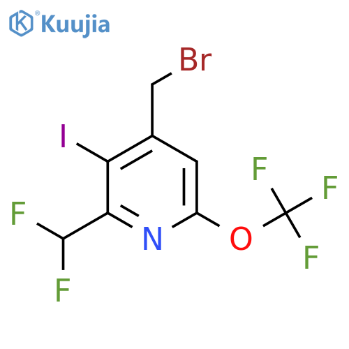 4-(Bromomethyl)-2-(difluoromethyl)-3-iodo-6-(trifluoromethoxy)pyridine structure