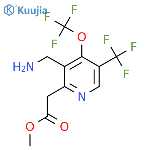 Methyl 3-(aminomethyl)-4-(trifluoromethoxy)-5-(trifluoromethyl)pyridine-2-acetate structure