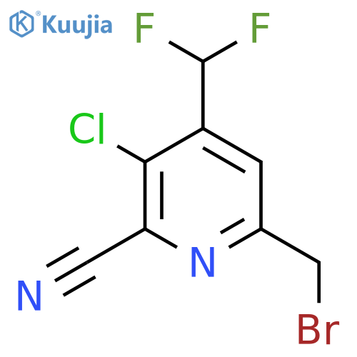 6-(Bromomethyl)-3-chloro-2-cyano-4-(difluoromethyl)pyridine structure