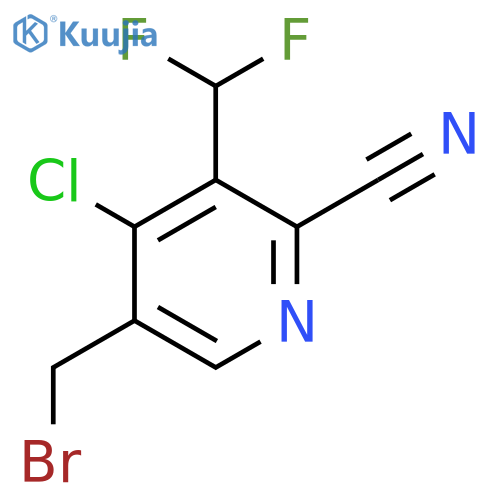 5-(Bromomethyl)-4-chloro-2-cyano-3-(difluoromethyl)pyridine structure