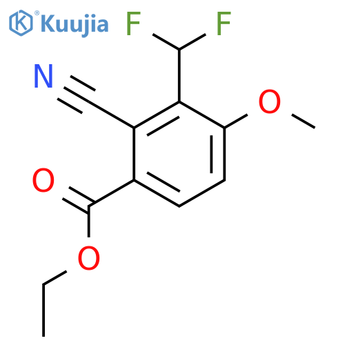 Ethyl 2-cyano-3-difluoromethyl-4-methoxybenzoate structure