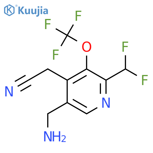 5-(Aminomethyl)-2-(difluoromethyl)-3-(trifluoromethoxy)pyridine-4-acetonitrile structure