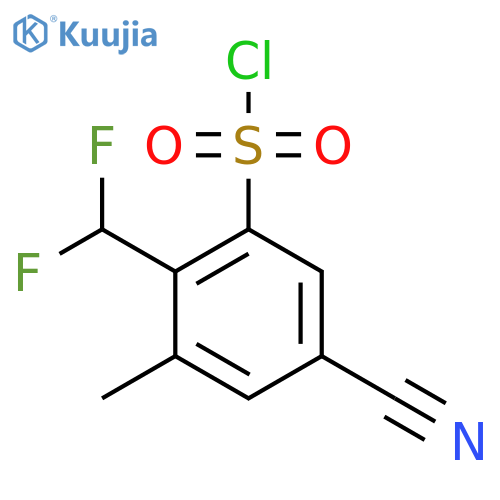 5-Cyano-2-difluoromethyl-3-methylbenzenesulfonyl chloride structure