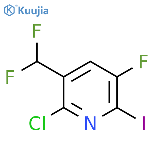 2-Chloro-3-(difluoromethyl)-5-fluoro-6-iodopyridine structure