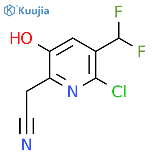 2-Chloro-3-(difluoromethyl)-5-hydroxypyridine-6-acetonitrile structure
