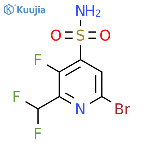 6-Bromo-2-(difluoromethyl)-3-fluoropyridine-4-sulfonamide structure