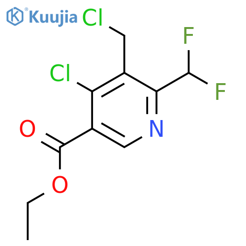 Ethyl 4-chloro-3-(chloromethyl)-2-(difluoromethyl)pyridine-5-carboxylate structure