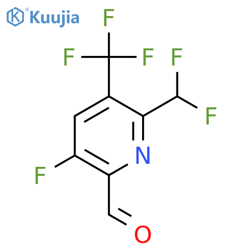 2-(Difluoromethyl)-5-fluoro-3-(trifluoromethyl)pyridine-6-carboxaldehyde structure