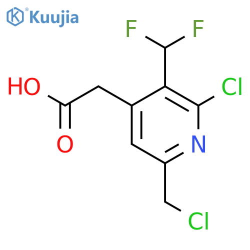 2-Chloro-6-(chloromethyl)-3-(difluoromethyl)pyridine-4-acetic acid structure